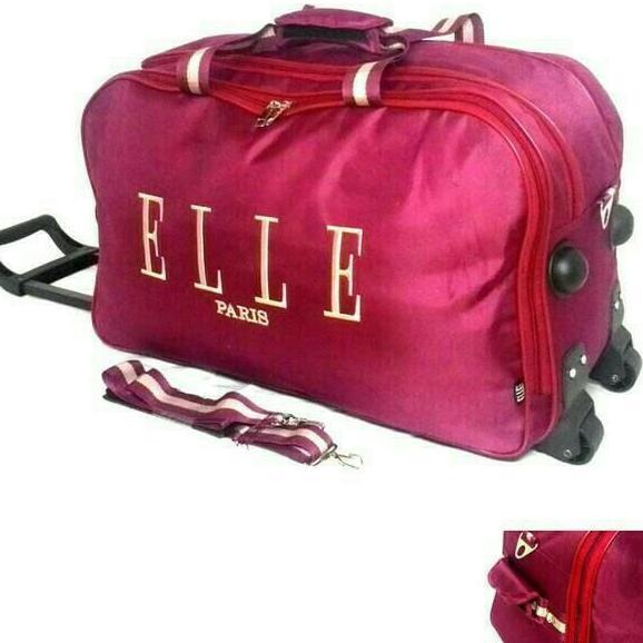 TAS PAKAIAN TROLLY ELLE PARIS KOPER TRAVELBAG TAS TROLI RODA
