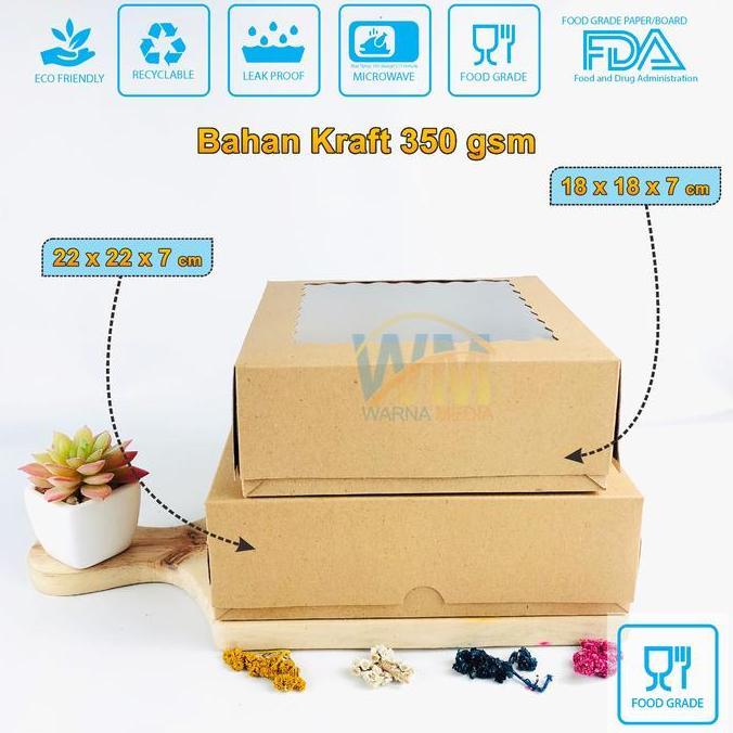 Lansungsand- (Isi 20Pcs) Dus Box Bolu 22X22X7 / Dus Nasi Catering 22X22X7 / Dus Kue 25X25X7 / Dus Bo