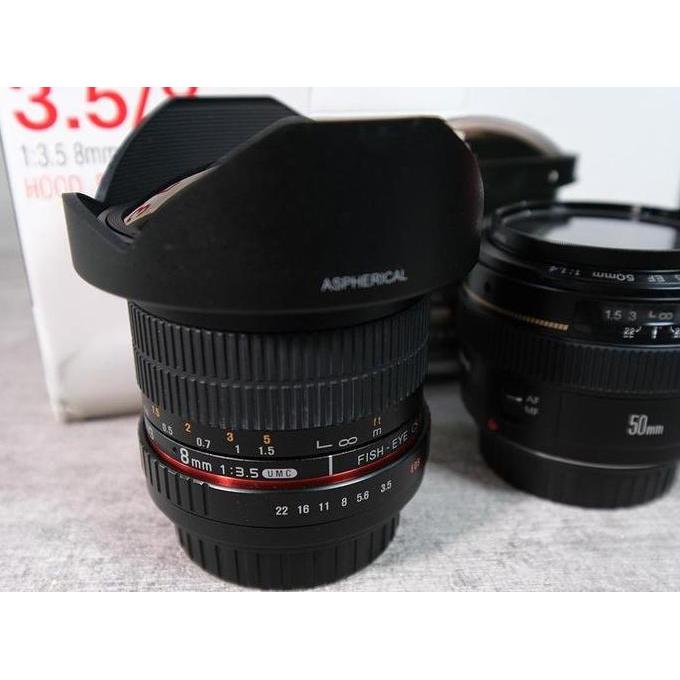 CANON EF 50MM F1.4 USM, SAMYANG FISHEYE 8MM F3.5, SMA 24MM F1.8 EX DG MACRO [ FOR CANON EOS / USED ]