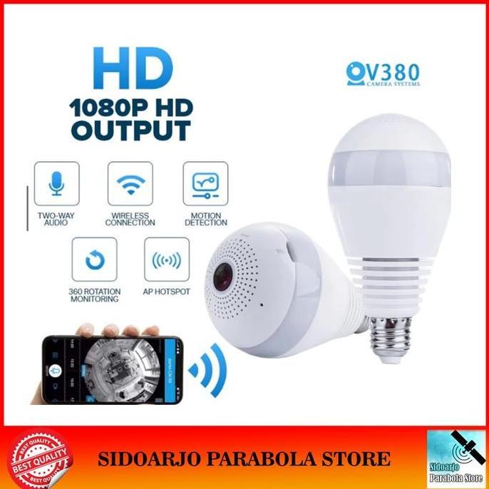 hotoya_bankin - cctv ip camera lampu bohlam ipcam bulb panorama 360 vr hd bisa suara