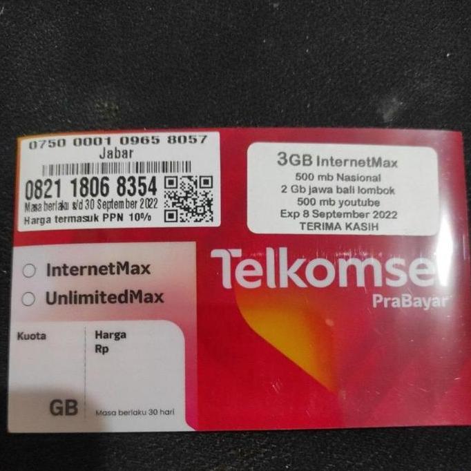 Telkomsel 3GB - Kartu Telkomsel 3GB Internet Max