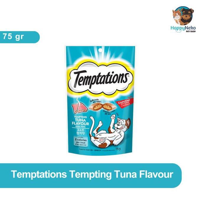 Catbig- Whiskas Temptations Snack Kucing 75 Gr Cemilan Kucing Premium