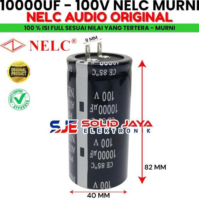 Promo CAPASITOR ELKO 10000 UF 100 V NELC MURNI ASLI ELCO NELC 10000UF 100V ELKO CAPASITOR KAPASITOR 