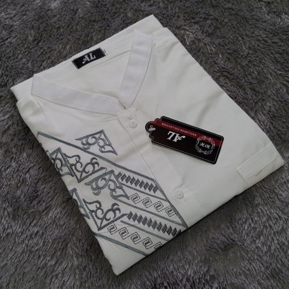 Premium Baju Koko Pria Dewasa Murah Putih Tulang