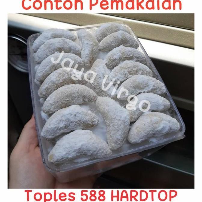 Toples 588 HARDTOP kotak / toples kue nastar / toples kue kering kotak