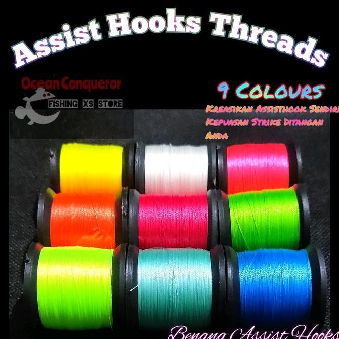 Benang Ikat Assist Hook Type A Tying Threads Lembut dan Kuat Jig