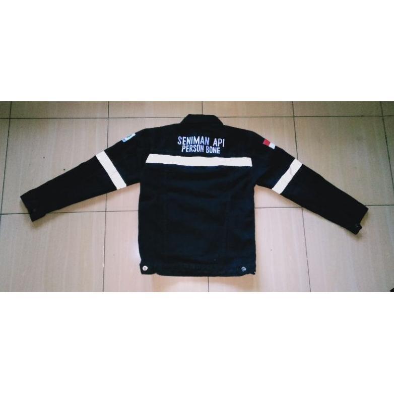 JUAL Jaket Jeans Safety Full Bordir Depan Belakang JUAL