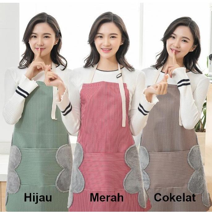 MALAVA Celemek Apron Masak Dapur Anti Air Minyak Koki