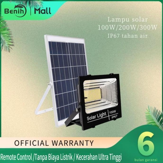OCARA LAMPU SOROT SOLAR CELL 100W - LAMPU TENAGA MATAHARI 100W / LAMPU SURYA