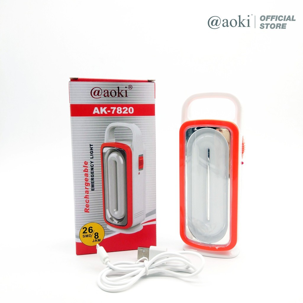 Aoki Lampu Emergency 26Smd Usb Darurat Ak 7820