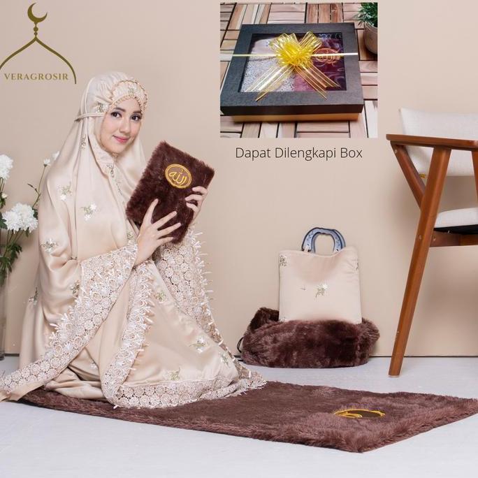 New | Full Set Mukena Dewasa Syafira Sajadah Travel Alquran Bulu | Terlaris