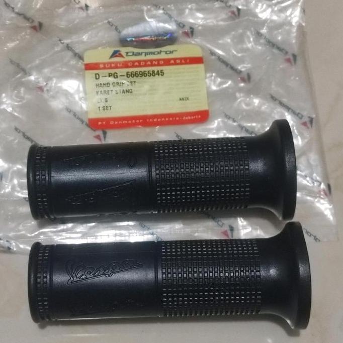 Handgrip Hand Grip Vespa Lx 150, Lx 125, Vespa S125, Vespa S150 Merk Danmotor Asli Perset 2Pc Restoc