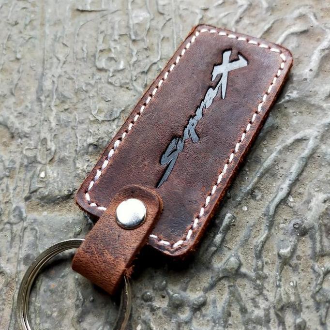 Accecoris Motor Gantungan Kunci Honda Supra X Kulit Sapi Asli Terbaik