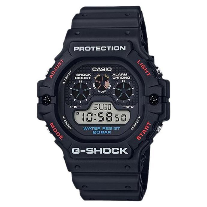 Jam Tangan Pria Digital Casio G-Shock DW-5900-1DR DW5900 DW-5900 Three-Eye Black Resin Band