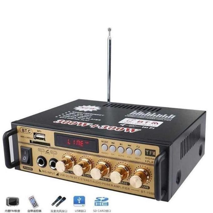 MKC AUDIO AMPURIFIER BLUETOOTH 5.0 STEREO 2 CHANNEL 800W -BT-309E ORIGINAL DAN TERPERCAYA