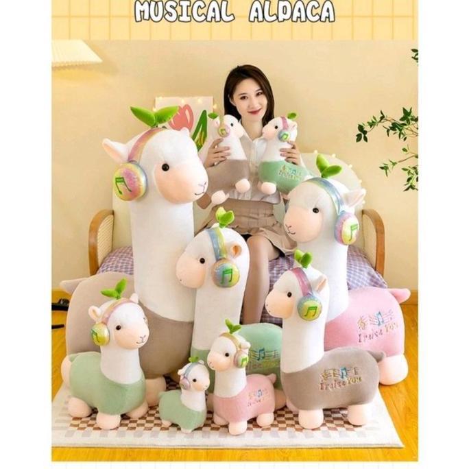 Boneka Alpaca Terbaru Boneka Musical Alpaca Bahan Plush SNI Anak Dolls Gift Toys Hadiah Anak Ulang T