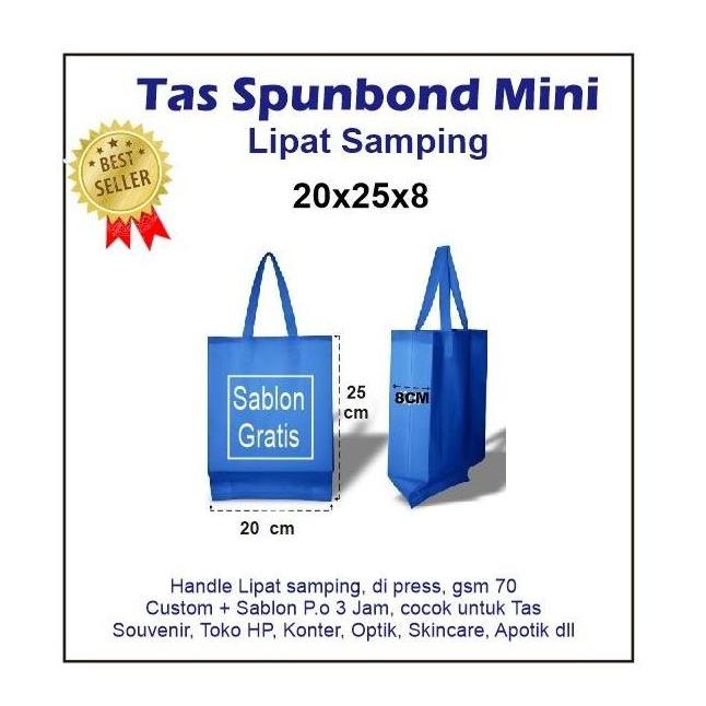 20x25x8 Tas Spunbon sablon Souvenir konter hp skin care optik kacamata