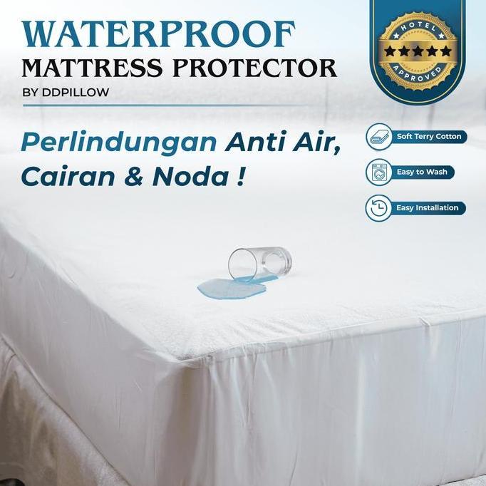 Waterproof Mattress Protector | Pelindung Kasur Anti-air | Matras Protector Anti Air | Terry Cotton