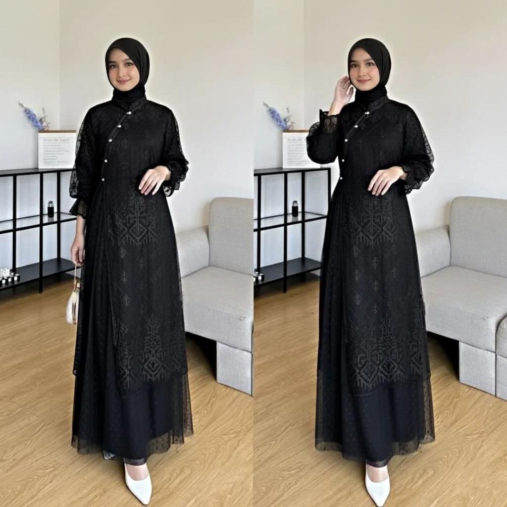 baju gamis 2026 model terbaru lebaran brokat kondangan wanita viral elegan mewah Baju Lebaran