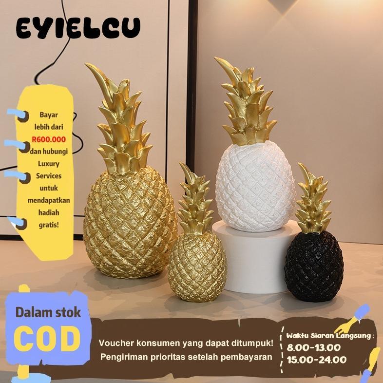 Eyre Jaminan kualitas Dekorasi Desain Nanas Warna Emas untuk Meja Emas Nanas Kreatif Ornamen Grosir 