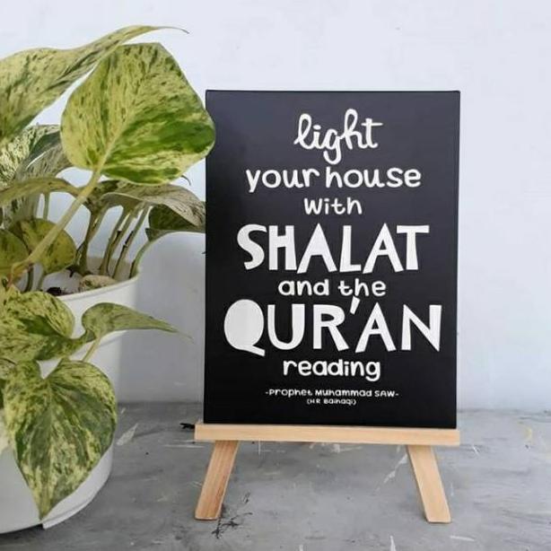 Hiasan meja shabby chic minimalis, hiasan rak dinding islami