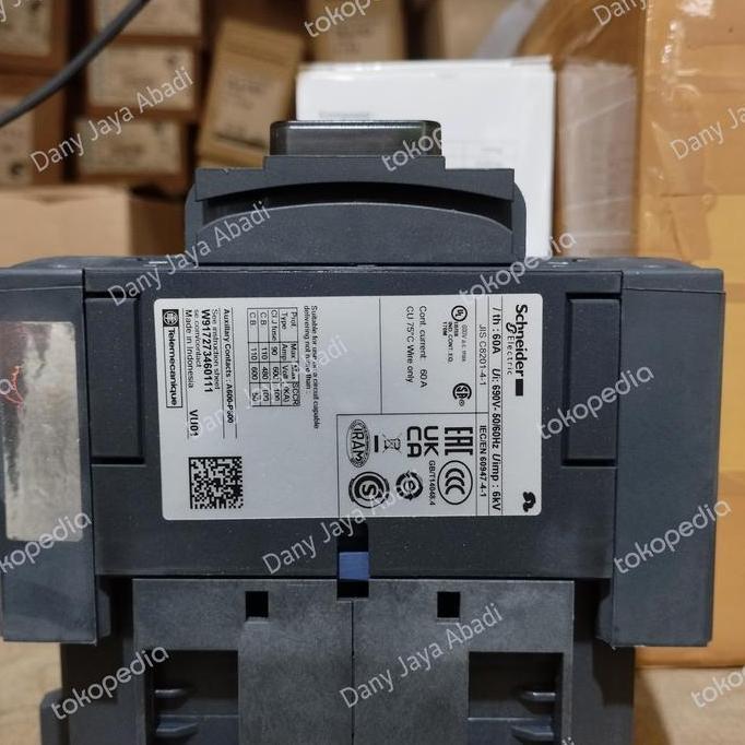 Promo kontaktor schneider LC1DT60AM7 4P 60A 220V LC1DT60 LC1DT60A Diskon