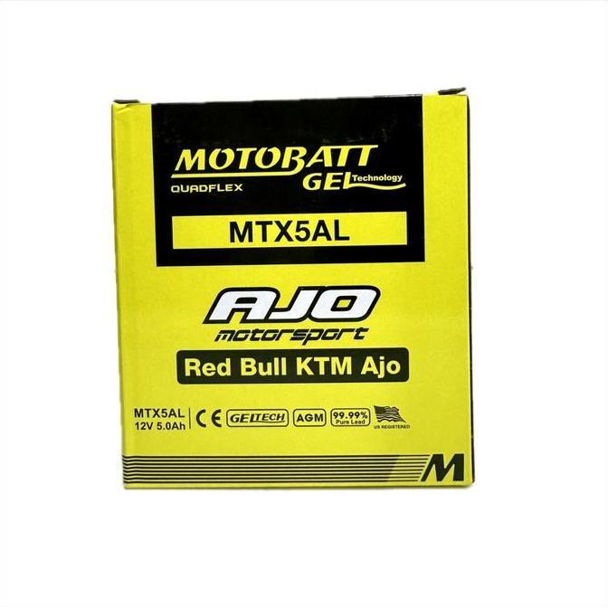 Promo Aki Motor Honda Supra Fit New Motobatt MTX5AL Aki Kering Diskon