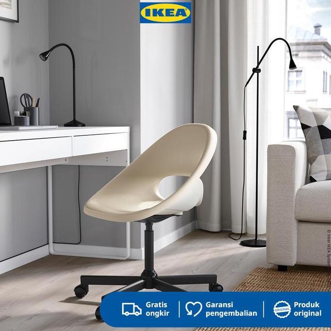 Ikea Eldberget/Malskar Kursi Kerja / Belajar Putar Krem/Hitam
