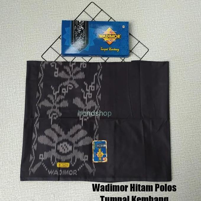 Diskon Sarung Wadimor Tumpal Kembang Asli Original Hitam Dewasa Muslim Kombinasi Kain Tenun