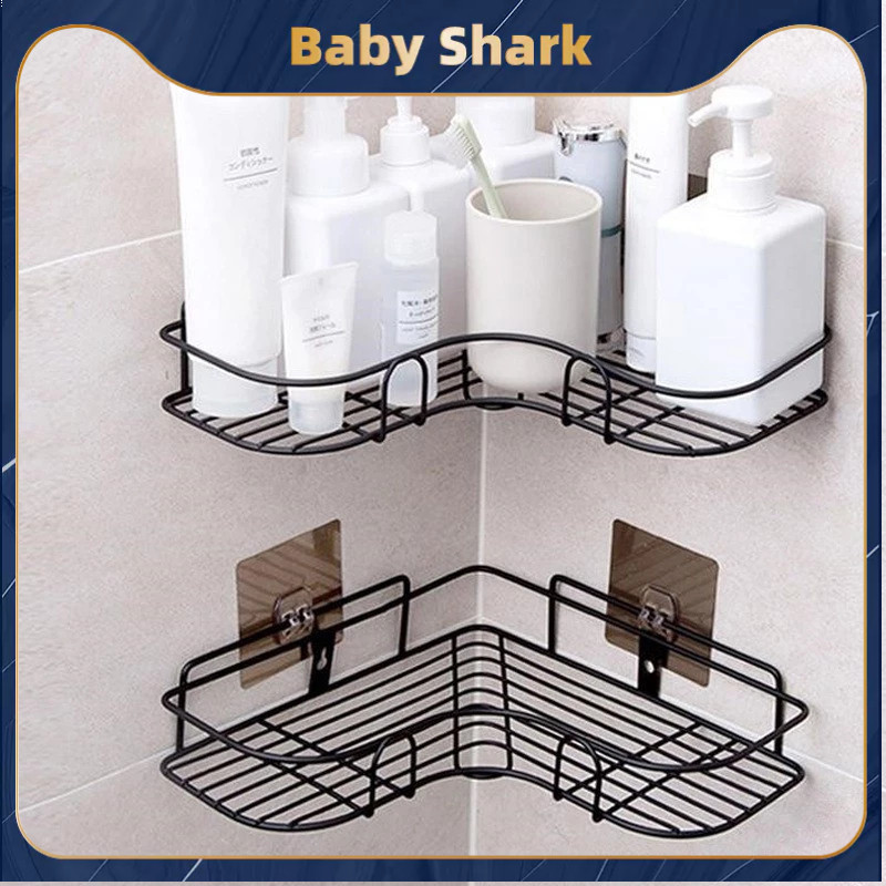 Rak Dapur Tempel Dinding/Rak Kamar Mandi Tempel/Rak Sudut Kamar Mandi/Tempel Dinding Keramik/Rak Dap