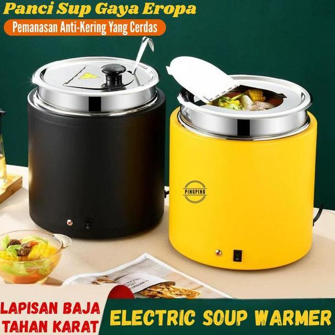 Panci Sup Listrik 10L Electric Soup Warmer Stainless Steel Anti Karat Panci Sup Listrik 10L Komersia