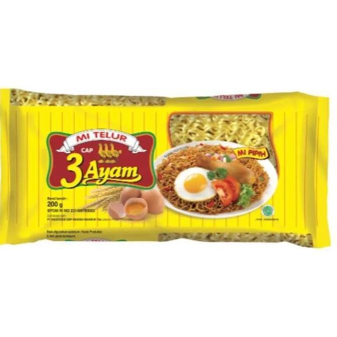 Mie Telur Cap 3 Ayam [1 Dus 20 Bungkus]