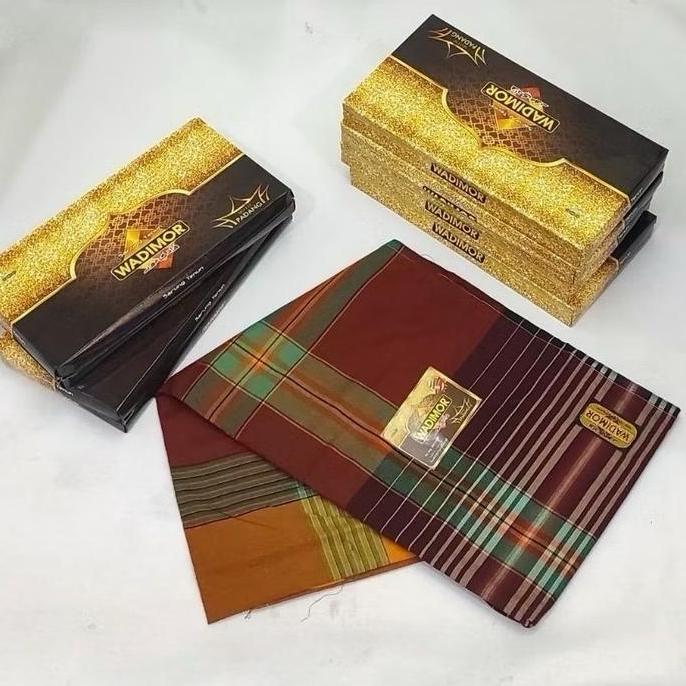 Miliki Wadimor Sarung Tenun Kombinasi Termurah Terlaris 2026 Lebaran Tebal Kotak Putih Lembut Motif 