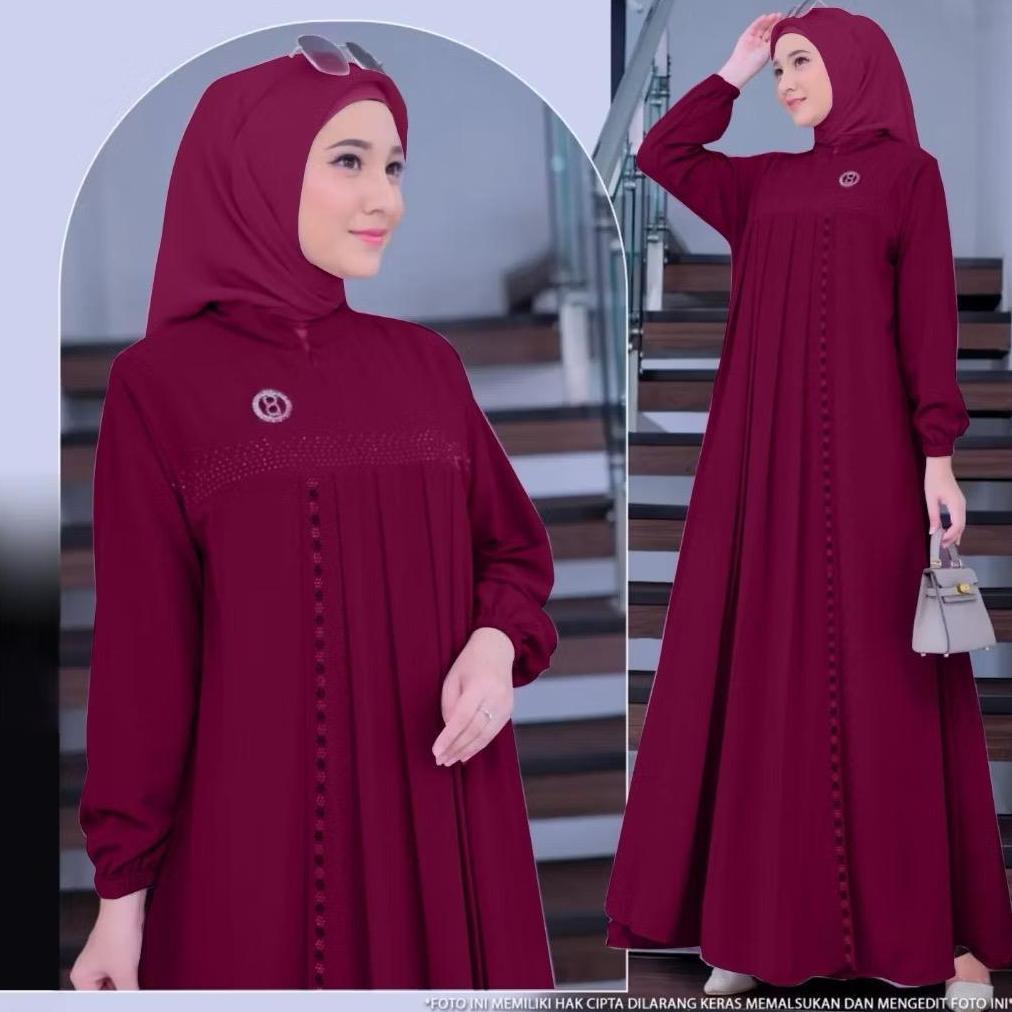 Big Promo Anggun Dress Pakaian Viral 2026 Bahan Cerutybabydoll Gamis Pesta Mewah Dres Kondangan Gami