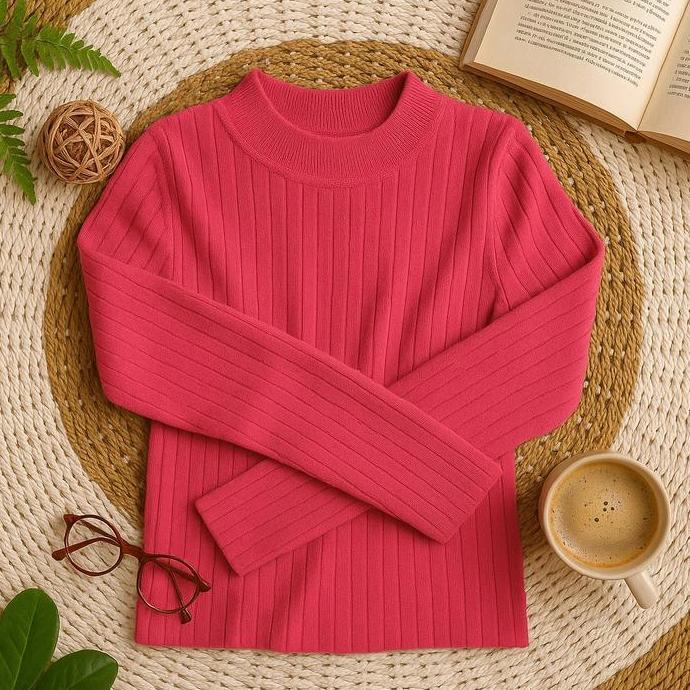 AI51 }} Pakaian Fashionable Atasan Crop Outer Kardigan Long Sleeve Korean Girl Remaja Outfit Kekinia