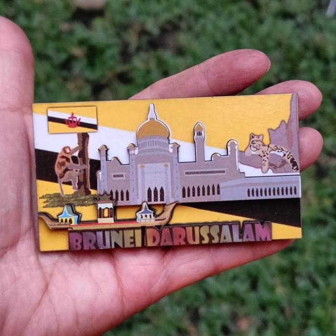 Souvenir magnet kulkas Brunei Darussalam oleh oleh negara Brunei