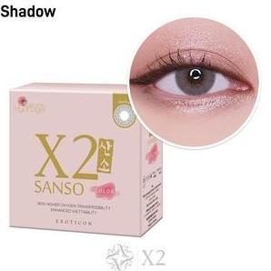 Eyex- Softlens X2 Sanso Color - Shadow, Diameter 14.5 Mm - Soflen Minus Transfer Oksigen Lebih Tingg