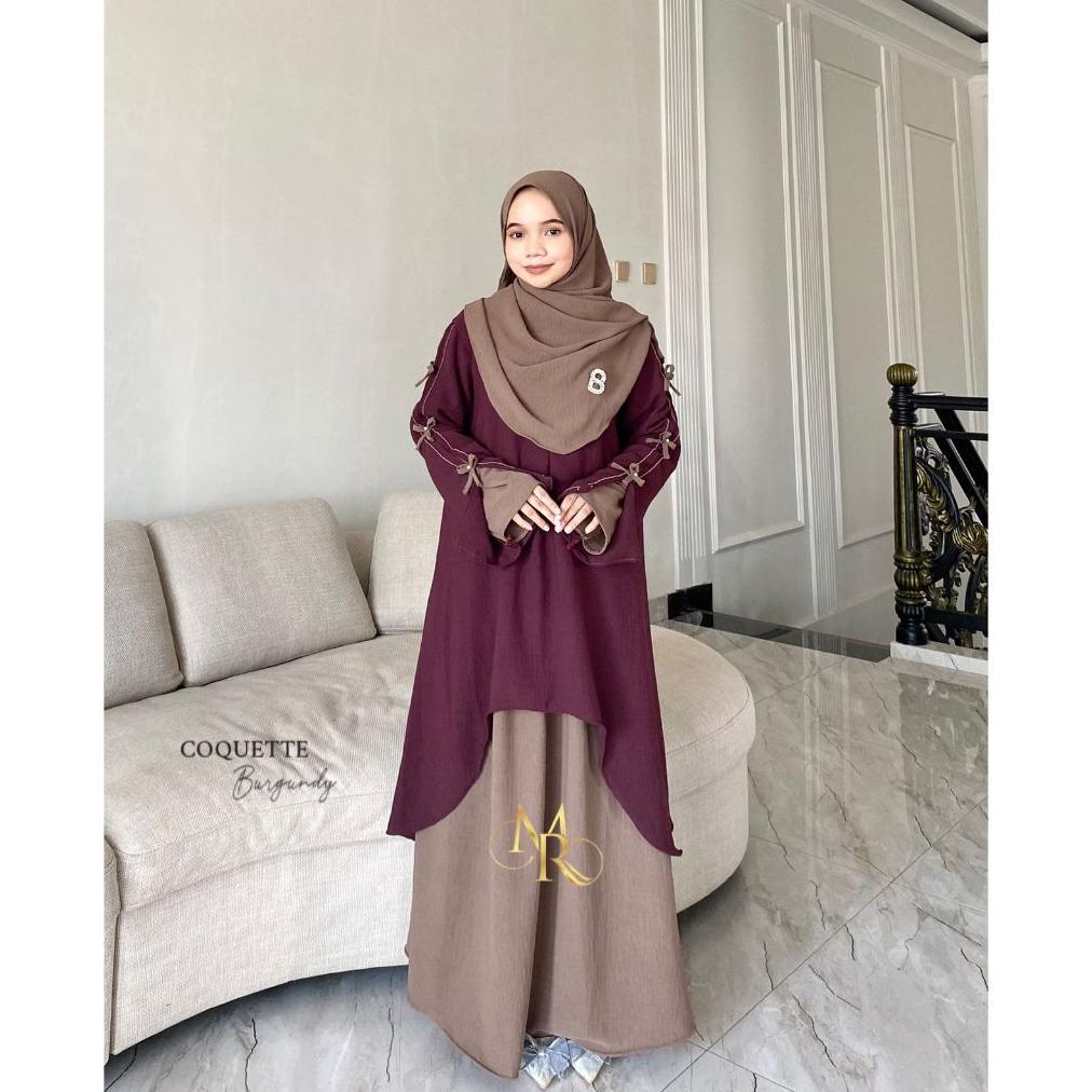BEST SALE SETELAN BAJU ROK HIJAB PASMINA SYARI WANITA KEKINIAN LD 115 | BAJU MUSLIMAH BUSUI FRIENDLY