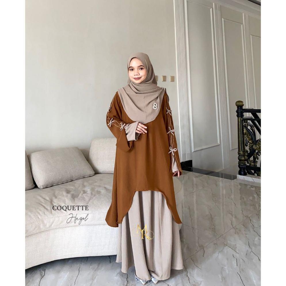 Hot Sale Setelan Baju Rok Hijab Pasmina SyarI Wanita Kekinian Ld 115 | Baju Muslimah Busui Friendly 