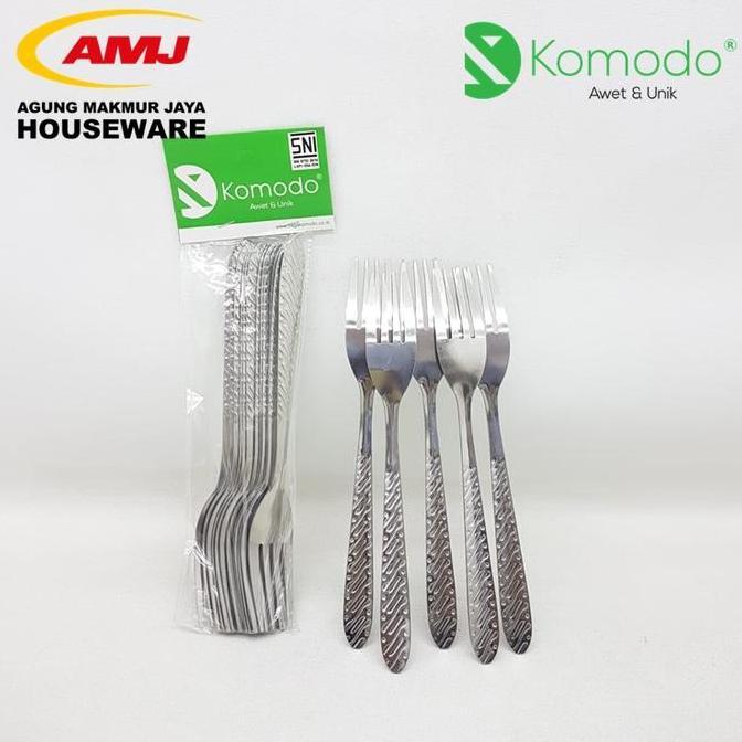 Sedia Garpu Stainless / Garpu Makan Batik Komodo | Original 100%