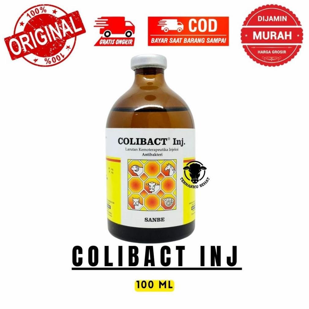 COLIBACT INJEKSI 100 ML - Obat Antibiotik Hewan Diare Batuk Pilek - Obat Mencret Sapi kambing