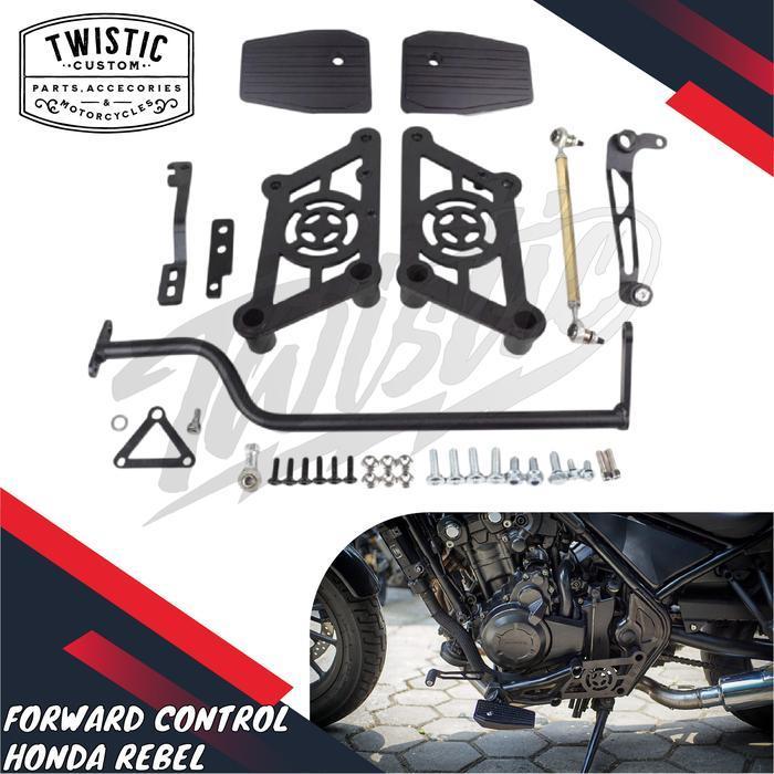 (Ready) Forward Control Footstep Foot Pegs Injekan Pijakan Kaki Pedal Rem Kit Set Motor Honda Rebel 
