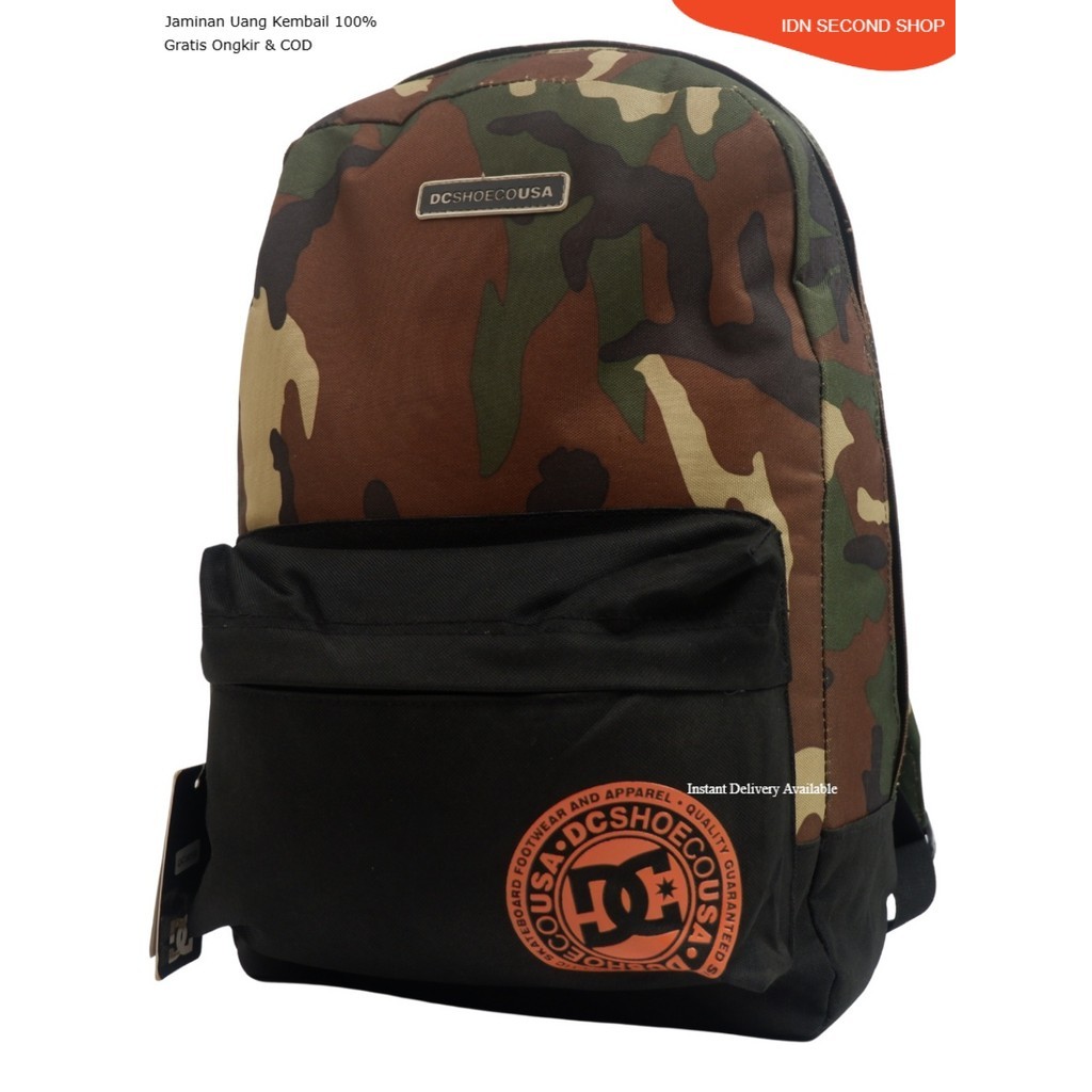DC Shoes Camo Backstack Backpack - Skate/Streetwear Daypack Preloved