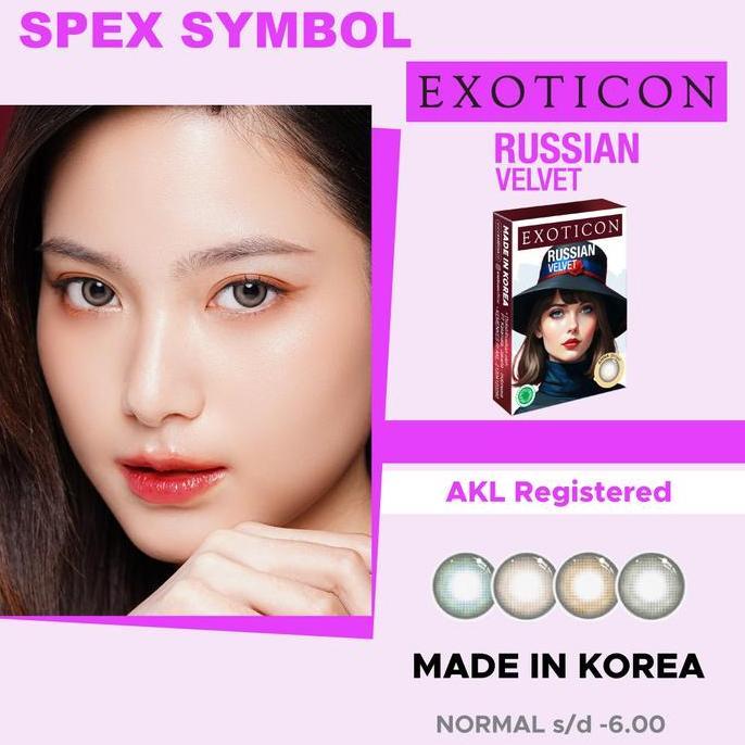Eyex- (Cod)Softlens New Russian Velvet By Exoticon - Spex Symbol | Softlens Korea | Softlens Normal 