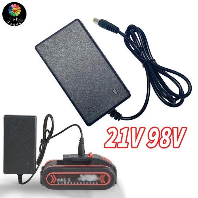 XALARA Charger Bor Cordless 21v-98v Wide Voltage Charger Bor Baterai Chordless Impact Wrench Bor Ger