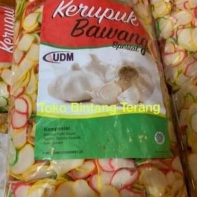 Kerupuk / Krupuk Bawang Putih Spesial UDM 1 Bal Dus 5 Kg Warna Warni GS