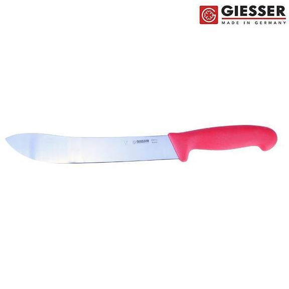 GIESSER BUTCHER'S KNIFE WIDE TIP 24CM - RED HANDLE