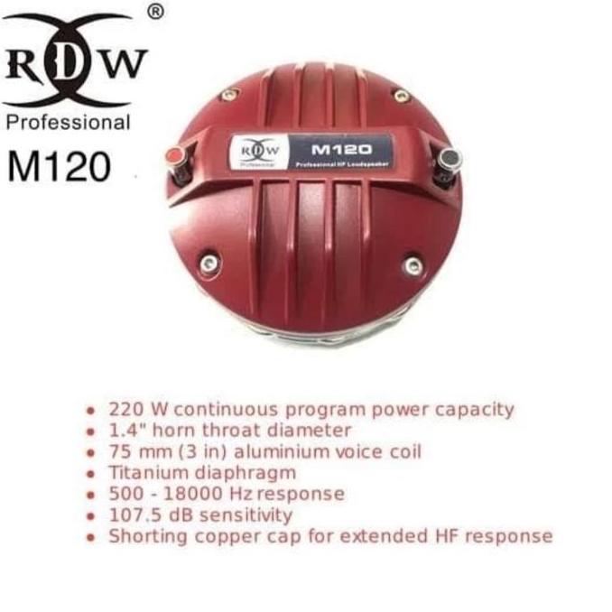 Tweeter RDW M120 - Tweeter professional - Neodymium