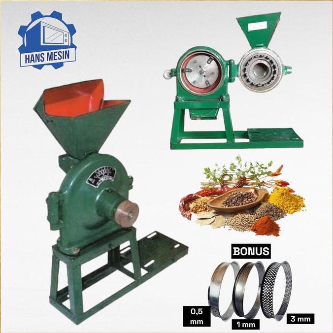 Mesin giling bumbu / tepung disk mill FFC 15 + rangka mini