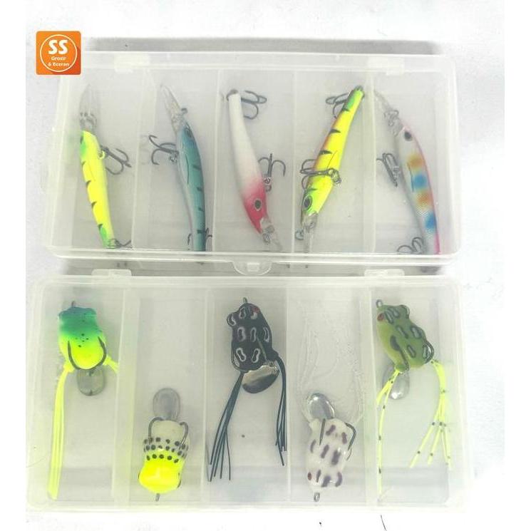 1 Set Umpan Pancing Casting Kodok Dan Ikan Allshop